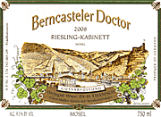 Dr H Thanisch 2008 Berncasteler Doctor Kabinett Riesling