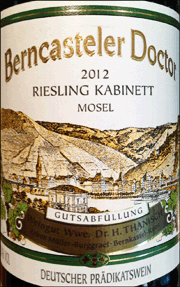 Dr H Thanisch 2012 Berncasteler Doctor Kabinett Riesling