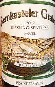 Dr H Thanisch 2012 Bernkasteler Graben Spatlese Riesling