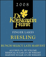 Dr Konstantin Frank 2008 Bunch Select Late Harvest Riesling