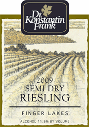 Dr Konstantin Frank 2009 Semi Dry Riesling