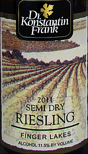 Dr Konstantin Frank 2011 Semi Dry Riesling