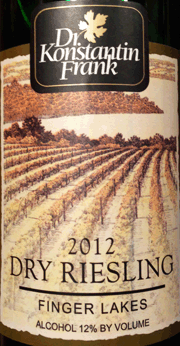 Dr Konstantin Frank 2012 Dry Riesling