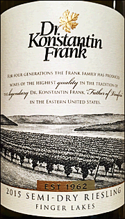 Dr. Konstantin Frank 2015 Semi-Dry Riesling