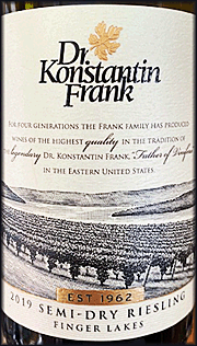 Dr. Konstantin Frank 2019 Semi-Dry Riesling