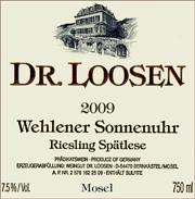 Dr Loosen 2009 Wehlener Sonnenuhr Spatlese Riesling