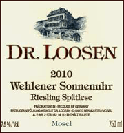 Dr Loosen 2010 Wehlener Sonnenuhr Spatlese Riesling