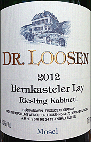 Dr. Loosen 2012 Bernkasteler Lay Kabinett Riesling