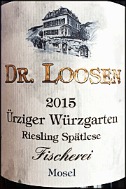 Dr Loosen 2015 Urziger Wurzgarten Spatlese Fischerei Riesling