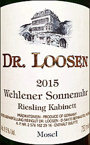 Dr. Loosen 2015 Wehlener Sonnenuhr Kabinett Riesling