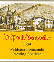 Dr Pauly Bergweiler 2009 Wehlener Sonnenuhr Spatlese Riesling