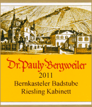 Dr Pauly Bergweiler 2011 Bernkasteler Badstube Kabinett Riesling 
