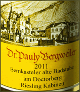 Dr Pauly Bergweiler 2011 Bernkasteler alte Badstube am Doctorberg Kabinett Riesling