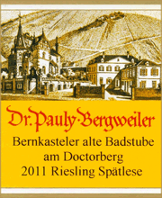 Dr Pauly Bergweiler 2011 Bernkasteler alte Badstube am Doctorberg Spatlese Riesling
