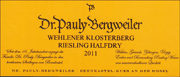 Dr Pauly Bergweiler 2011 Wehlener Klosterberg Halfdry Riesling