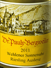 Dr Pauly Bergweiler 2011 Wehlener Sonnenuhr Auslese Riesling