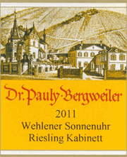 Dr Pauly Bergweiler 2011 Wehlener Sonnenuhr Kabinett Riesling