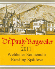 Dr Pauly Bergweiler 2011 Wehlener Sonnenuhr Spatlese Riesling
