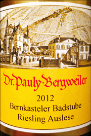 Dr Pauly Bergweiler 2012 Bernkasteler Badstube Auslese Riesling