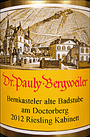 Dr Pauly Bergweiler 2012 Bernkasteler alte Badstube am Doctorberg Kabinett Riesling