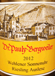 Dr Pauly Bergweiler 2012 Wehlener Sonnenuhr Auslese Riesling