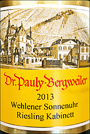 Dr. Pauly Bergweiler 2013 Wehlener Sonnenuhr Kabinett Riesling