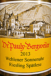 Pauly Bergweiler 2013 Wehlener Sonnenuhr Spatlese Riesling