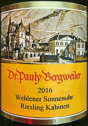 Dr Pauly Bergweiler 2016 Wehlener Sonnenuhr Kabinett Riesling