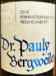 Dr Pauly Bergweiler 2018 Bernkasteler Badstube Kabinett Riesling