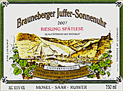 Thanisch 2007 Brauneberger Juffer Sonnenuhr Spatlese Riesling