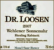 Dr Loosen 2007 Wehlener Sonnenuhr Kabinett Riesling