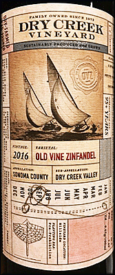 Dry Creek Vineyard 2016 Old Vine Zinfandel