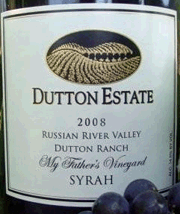 Dutton Estate 2008 My Fathers Syrah