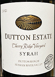 Dutton Estate 2021 Cherry Ridge Syrah