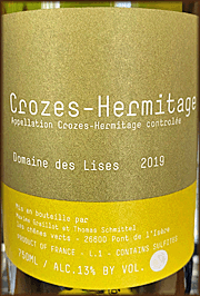 Equis 2019 Domaine des Lises Crozes-Hermitage Blanc