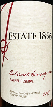 Estate 1856 2015 Barrel Reserve Cabernet Sauvignon