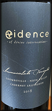 Evidence 2018 Of Divine Intervention Cabernet Sauvignon