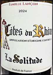 Famille Lancon 2024 La Solitude Cotes du Rhone