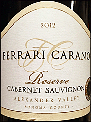 Ferrari Carano 2012 Reserve Cabernet Sauvignon