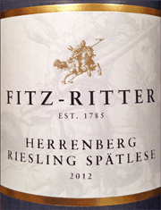 Fitz Ritter 2012 Herrenberg Spatlese Riesling