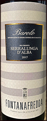 Fontanafredda 2017 Barolo Serralunga d'Alba