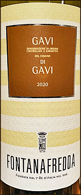 Fontanafredda 2020 Gavi del Comune di Gavi