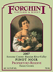 Forchini 2007 Proprietors Reserve Pinot Noir