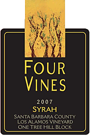 Four Vines 2007 One Tree Hill Syrah
