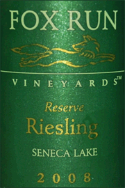 Fox Run 2008 Reserve Riesling