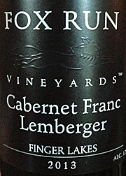 Fox Run 2013 Cabernet Franc Lemberger