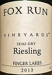 Fox Run 2013 Semi-Dry Riesling