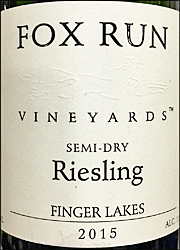 Fox Run 2015 Semi-Dry Riesling