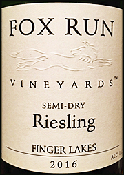 Fox Run 2016 Semi-Dry Riesling