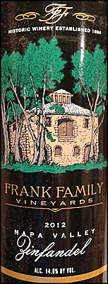 Frank Family 2012 Napa Zinfandel